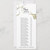 Preisliste für Haarsalon Flyer Gold Black Menu Einladung (Vorderseite)