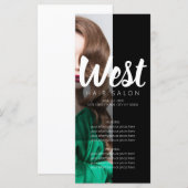 Preisliste für Haarsalon Menükarte (Vorne/Hinten)