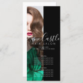 Preisliste für Haarsalon Menükarte (Vorne/Hinten)