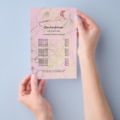 Preisliste für Haarstylist pink Flyer (Handgriff)