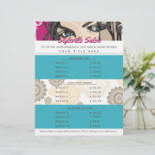 Preisliste für Haarstylistische Schönheitssalon Ma Briefbogen (Stehend Vorderseite)