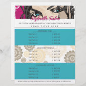 Preisliste für Haarstylistische Schönheitssalon Ma Briefbogen (Vorne/Hinten)