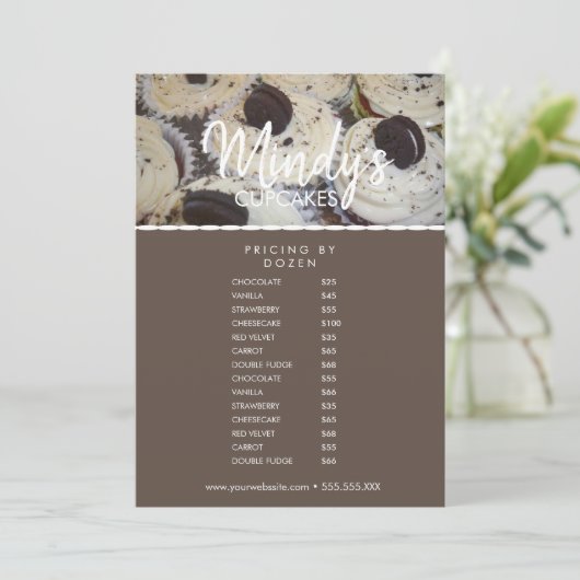 Preisliste für hausgemachte Backwaren Flyer Einladung (Stehend Vorderseite)