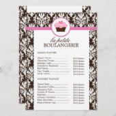 Preisliste für hübsche Damaskus-Bäckerei (Vorne/Hinten)