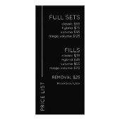 Preisliste für Lash-Erweiterungen Werbekarte (Vorne)