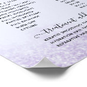 Preisliste für lila Glitzer Poster (Ecke)