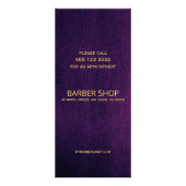 Preisliste für lila Leder aus dem Friseur Werbekarte (Hinten)