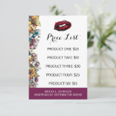 Preisliste für Lipstick-Distributoren - Kiss (Stehend Vorderseite)