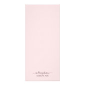 Preisliste für Minimalistische Rosa-Dienste Werbekarte (Hinten)