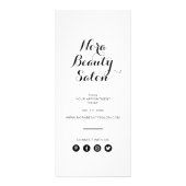 Preisliste für Minimalistische Schönheitssalon Werbekarte (Hinten)