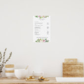 Preisliste für moderne Blume Poster (Küche)