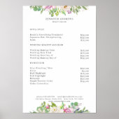 Preisliste für moderne Blume Poster (Vorne)