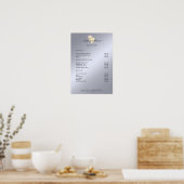 Preisliste für moderne Diamanten-Blume Poster (Küche)