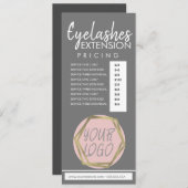Preisliste für moderne Eyelash Extension Flyer C Einladung (Vorne/Hinten)