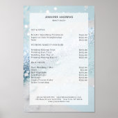 Preisliste für moderne Glitzer Poster (Vorne)