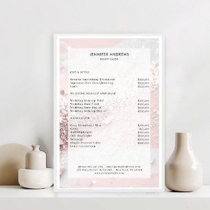 Preisliste für moderne Glitzer Poster