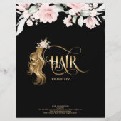 Preisliste für moderne Goldtypografie Flyer (Hinten)