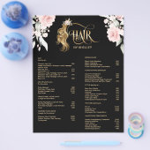 Preisliste für moderne Goldtypografie Flyer (Einzeln)