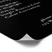 Preisliste für moderne Marmorgoldsalons Poster (Ecke)