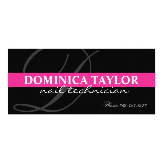 Preisliste für Nageltechniker Werbekarte (Vorne)