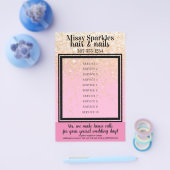 Preisliste für Nagetierkünstlermaniküre Pediküre Flyer (Einzeln)