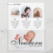 Preisliste für neugeborene Mutterschaftsfotografie Flyer (Vorne)