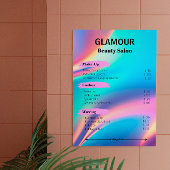 Preisliste für Östhetiker Holografische Ästhetiker Poster