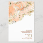 Preisliste für Peach marble design Flyer (Hinten)