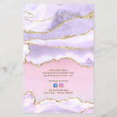 Preisliste für Perlmuttfolie aus Lavendel Flyer (Hinten)