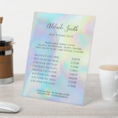 Preisliste für Regenbogen-IMITATE im holografische Sockelschild (In SItu)