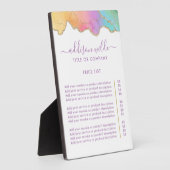 Preisliste für Regenbogen und Gold Fotoplatte (Seite)