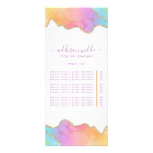 Preisliste für Regenbogen und Gold Werbekarte (Vorne)