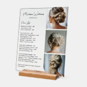 Preisliste für Salon Hair Stylist Services Acrylschild (Winkel)