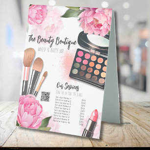 Preisliste für Schönheitssalon Tischaufsteller