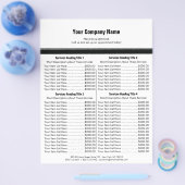 Preisliste für Schwarz (Schwarz) 4 Flyer (Einzeln)