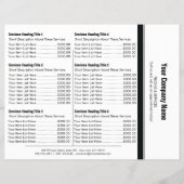 Preisliste für Schwarz (Schwarz) 6 Flyer (Vorne)