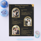 Preisliste für Schwarze Hochzeitfotografie Flyer (Einzeln)