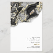 Preisliste für schwarze Marmor-Design Flyer (Hinten)