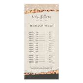 Preisliste für Schwarzschimmerpapier Werbekarte (Vorne)