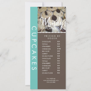 Preisliste für selbstgebackene Bäckerei-Cupcakes-F Einladung