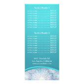Preisliste für Snowflake mandala Werbekarte (Hinten)
