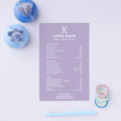Preisliste für tragbare Haarstyllenscheren Lila Flyer (Einzeln)