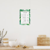 Preisliste für tropische Salons Poster (Küche)