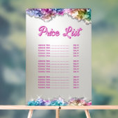 Preisliste für unberechenbare Kristalle Acrylschild (Neutral)