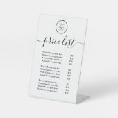 Preisliste für Unternehmen mit Logo-Logo-Logo Sockelschild (Vorderseite)