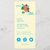 Preisliste für vegane Speisekarte Menükarte (Rückseite)