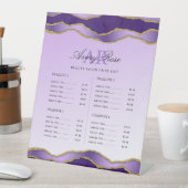 Preisliste für Violet & Gold Agate Beauty Salon Sockelschild (In Situ)