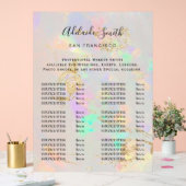 Preisliste für Weißopal Acrylschild (Hochzeit)