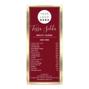 Preisliste für WELLNESS-CENTER von Haarmacherei u Werbekarte