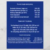 Preisliste für Winterwartung und Schneeräumung Flyer (Hinten)
